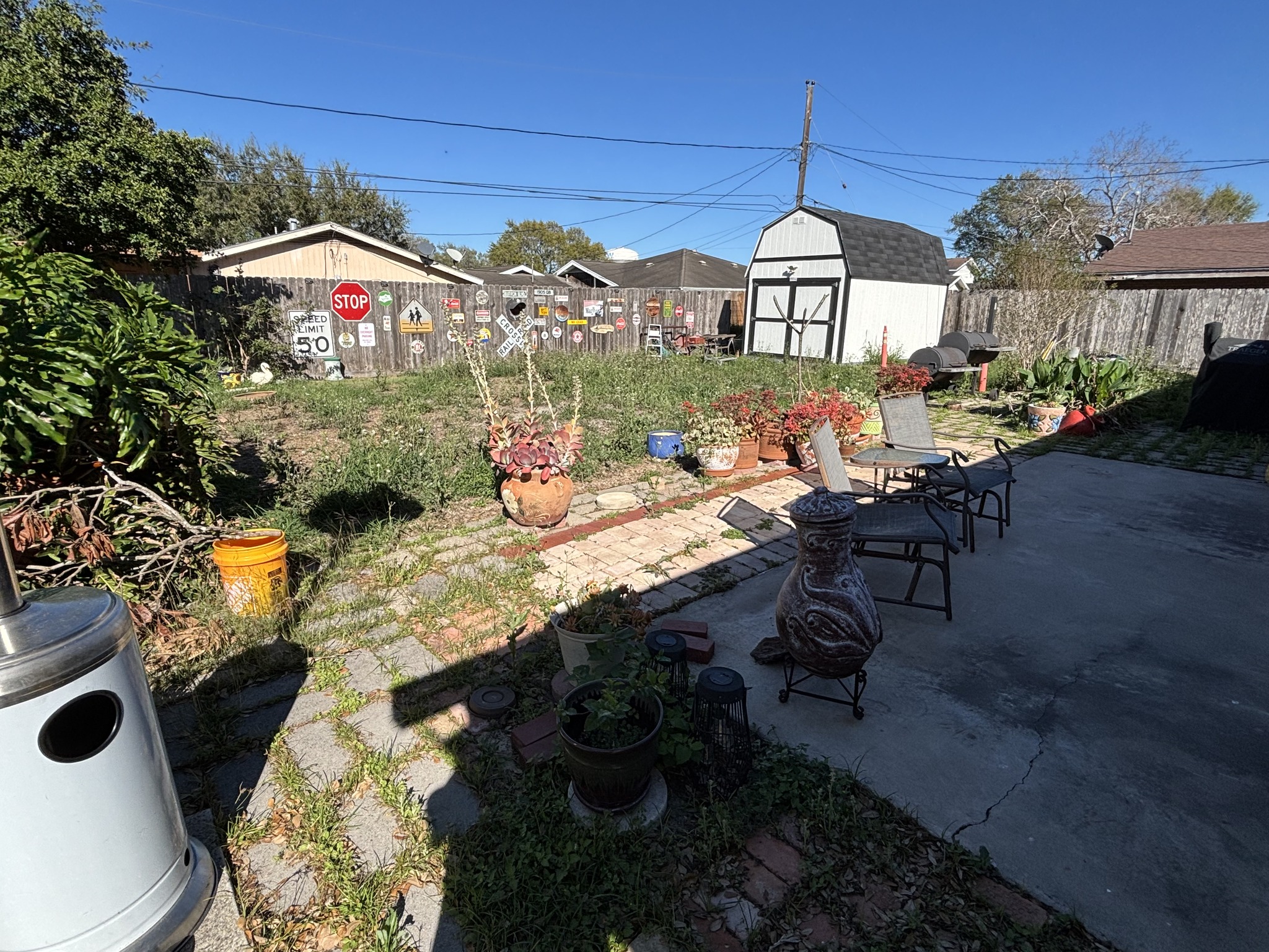 Patio & Debris Cleanup — before